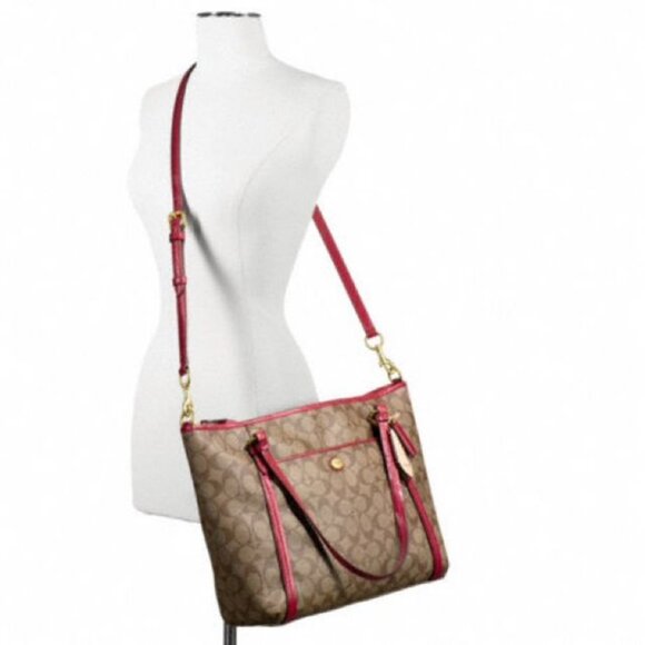 LOW START Coach Peyton Signature Monogram Pocket Tote - Picture 6 of 14